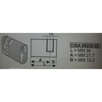 cisa 08220-02 cilindro ovale cieco cisa 08220-02 cilindro ovale cieco