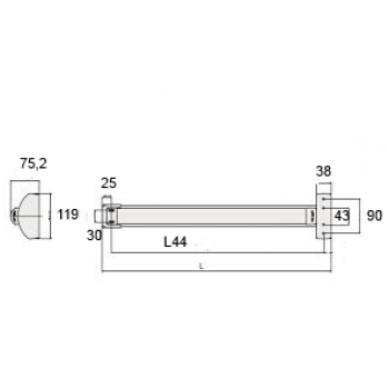 cisa 59711.00.0fr maniglione antipanico fast touch