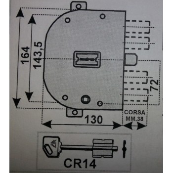 cr 2151 s28 =mottura 89c755 sx serratura 