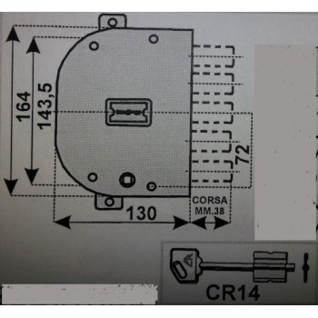 cr 2155 s28 = mottura 89c753 sx serratura