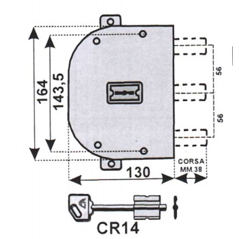 cr 2205/56 sx serratura 