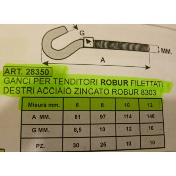 gancio filettato 28350.10