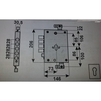 mottura 89.371 ders serratura 89371 sx
