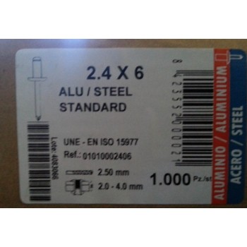 rivetti 2,4x6 alluminio