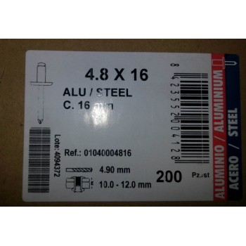 rivetti 4,8x16x16 alluminio